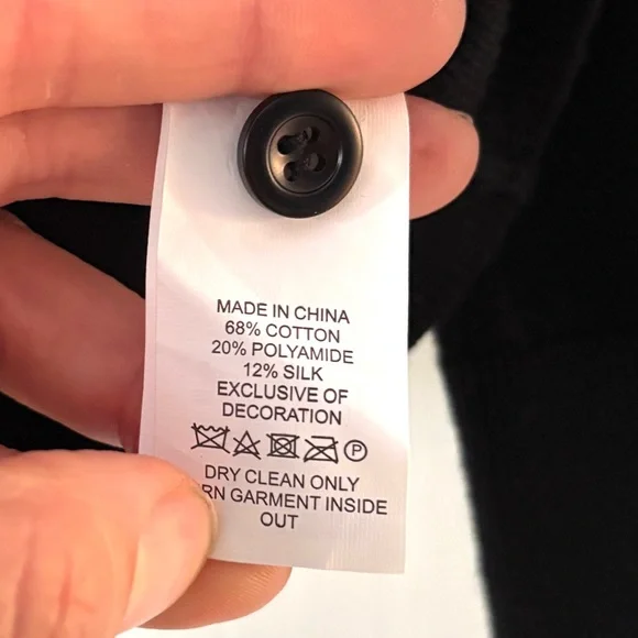 Kate Spade Sequin Cherries Black Cardigan Sweater Size L - Picture 16 of 16